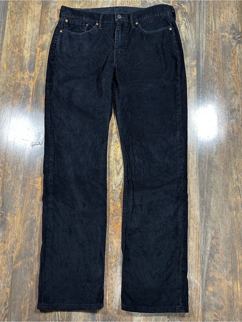 Levi’s 514 Straight Fit Men’s Corduroy Jeans Size 33x32 | White Tab | Jet Black